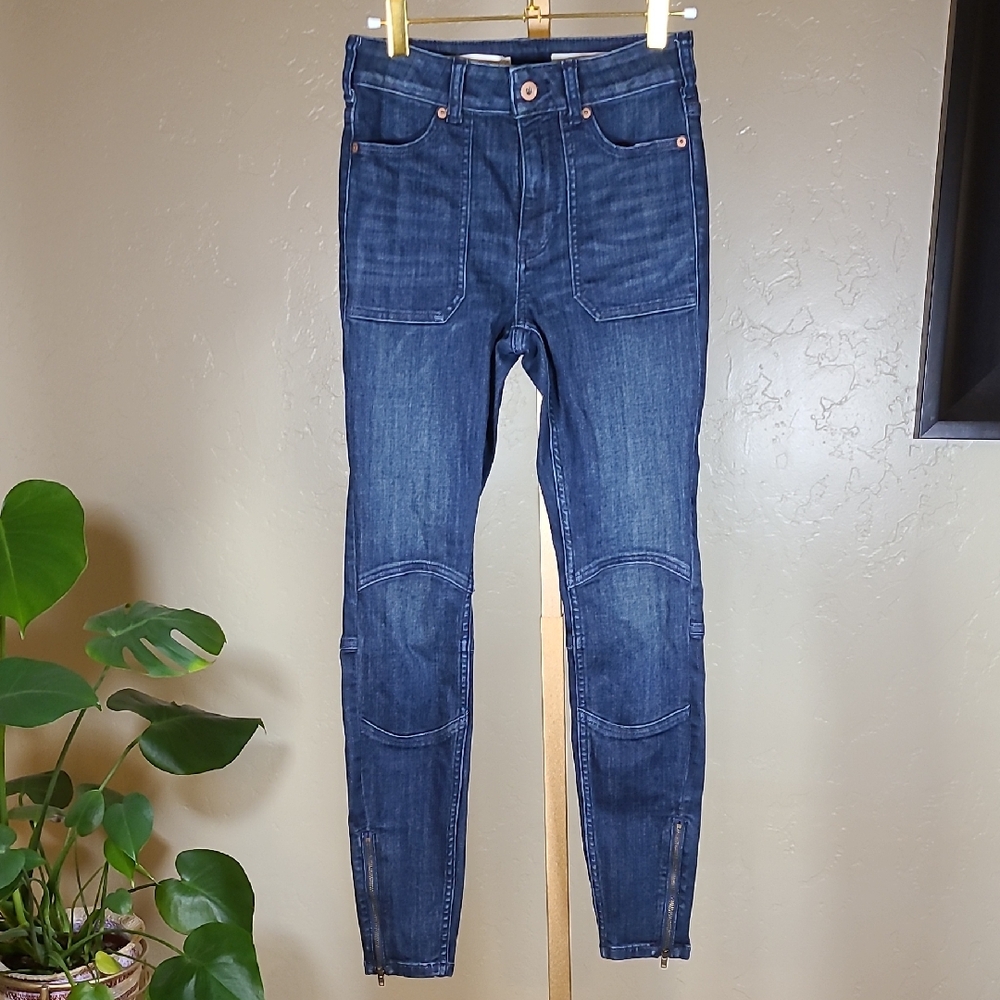 Pilcro and the Letterpress Blue High Rise Denim Legging Skinny Jeans Size 26